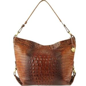 Brahmin Croc Embosses Hobo Bag